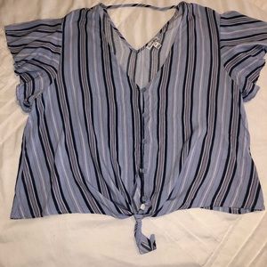 Loose fitting, button down blouse